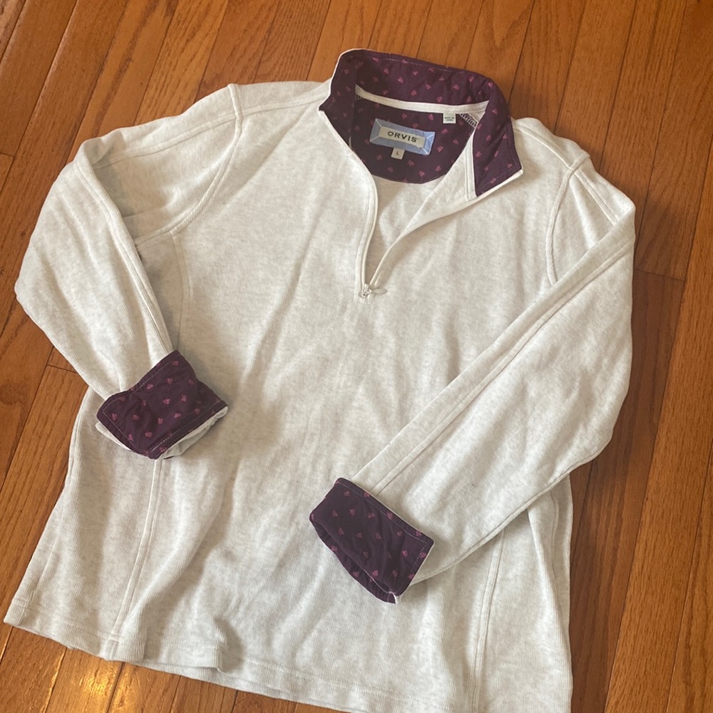 Orvis quarter zip top size large